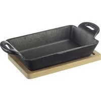 WESTMARK Grillpfanne Tapas + Friends, Gusseisen, 300 ml, inkl. Bambus-Untersetzer