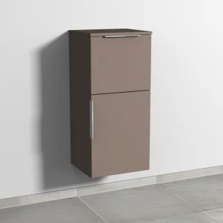 Sanipa 3way Mittelschrank mit 1 Tür und 1 Auszug, Taupe-Matt, UP1291T UP1291T