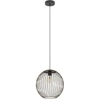 EGLO Hängeleuchte ALMANZORA Pendellampe - Stahl - E27 - 1X60W - IP20, ohne Leuchtmittel, Hängelampe, Deckenlampe, Wohnzimmer, Esszimmer, H110 x Ø32 cm
