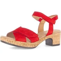 Gabor Kreta Sandalette Blockabsatz, Plateau, Sommerschuh mit zwei Klettverschlüssen, G-Weite