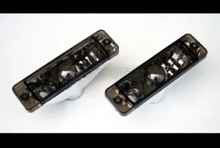 2x Frontblinker Blinker in Schwarz Smoke für VW Golf 1 2 Caddy Polo 86C +Cabrio
