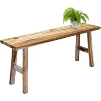 Spetebo Blumenhocker Teakholz Blumensitzbank natur rechteckig (Anzahl, 1 St., Stück), Vielseitig einsetzbar