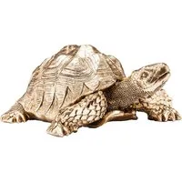 Kare Design Dekofigur Deko Figur Turtle Gold Klein