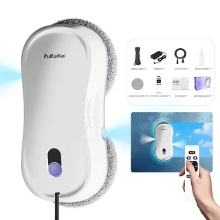 [EU DIRECT] PuRuinKai Double Nozzle Household Vacuum Cleaner Remote Control Robot Glass Cleaning Machine Electric Glass