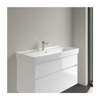 Villeroy & Boch Collaro Waschtisch 4A331G01 mit Überlauf und Hahnloch, 100x47cm, weiß