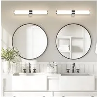 Nettlife LED Spiegelleuchte Bad Spiegellampe Badleuchte Chrom Wandlampe, LED fest integriert, Neutralweiß, Keller Küche