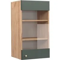 Vicco Glashängeschrank Fame-Line, Grün-Gold Landhaus/Goldkraft Eiche, 40 cm (1-St)