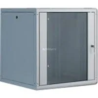 483-mm-Wandschrank, 12 HE, IT-Schrank grau, 12 Höheneinheiten