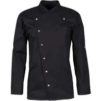 BEB Kochjacke beb GASTRO Unisex KOCHJACKE Stehkragen Polyestermix Schwarz
