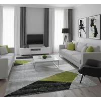 Vimoda Läufer Wohnzimmer Teppich Kurzflor, geometrisches Look, Rechteckig, Höhe: 5 mm, Läufer Moderner Meliert Muster für Küche und Schlafzimmer