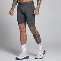 MP Herren Hybrid Pocket Half Tight – Dunkelgrau/Grün - XS