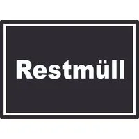 HB-Druck Aufkleber Restmüll Mülltrennung Aufkleber mit Text, wetterfest, UV-beständig, kratzfest