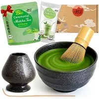 Goodwei Tee Matcha Set mit Teeschale, Matchabesen, Halter & Ceremonial Matcha