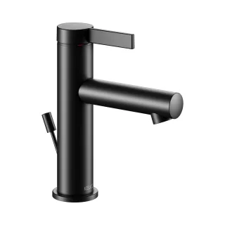 Keuco IXMO Pure Black Selection Einhebel-Waschtischmischer 100, mit Ablaufgarnitur, schwarz matt 59502371000
