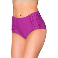 Aquarti Bikini-Hose Aquarti Damen Bikinihose mit Hoher Taille und Raffung