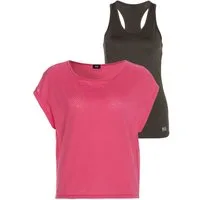 H.I.S Trainingsshirt 2-tlg. Shirt & Top (Spar-Set, 2-tlg) Kurzarm, bequeme Passform, sportlich, atmungsaktives Material