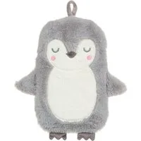 Sass & Belle Wärmflasche mit Pinguin Bezug, (Bettflasche, ca. 20 x 30 cm, 1-tlg., Grau), perfekt für abendliches Kuscheln