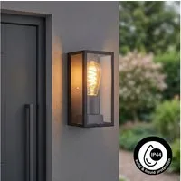 hofstein Außen-Wandleuchte Einfahrt Terrassen Hof Balkon Leuchte schwarze Außen Wand Lampe