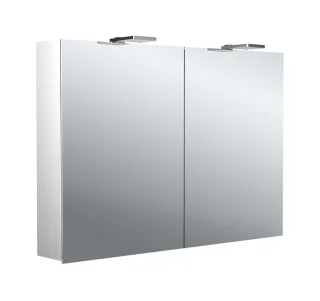 emco Lichtspiegelschrank pure II LED-Leuchte, Aufputz, mit Waschtischbeleuchtung, 2 Türen, 1000 mm,  979705304