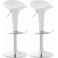 CLP Barhocker Saddle (Set, 2 St., 2er), drehbarer Kunsttoffsitz & Fußablage