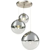GLOBO LIGHTING LED Pendelleuchte, LED wechselbar, warmweiß, ausgefallene Cluster Glas-kugel hängend für Esstisch Treppenhaus Ø51cm