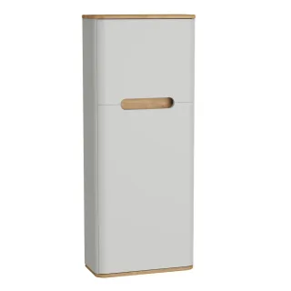 VitrA Sento Hochschrank Compact 2 Türen Türanschlag links 50 x 22 x 122 cm Hellgrau Matt,66153 66153