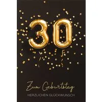 BSB Grußkarten 30. Geburtstag - Glückwunschkarte im Format 11,5 x 17 cm mit
