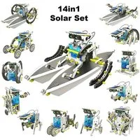efaso Lernspielzeug Solar Roboter Set 14 in 1- Solar Lernspielzeug