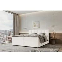 99rooms Boxspringbett Bergamo (Schlafzimmerbett, Bett), 140/160/180/200x200 cm, in Webstoff MALMO_NEW, mit Topper