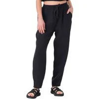 WENOR Stoffhose Damen Musselin 100% Baumwolle Tapered Sommerhose Knöchellänge, elastischer Bund, lässiger Style