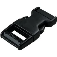 LYSEL® Kunststoff Klickschnalle schwarz 25mm Gurtstecker (1-tlg), 67 x 25 mm [L x B]