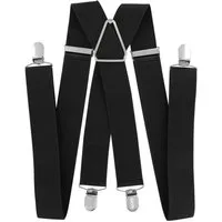 axy Hosenträger Herren Hosenträger 4 Stabile Clips X-Form 3,5cm Breit verstellbar und elastisch 120cm Lang