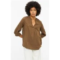 s.Oliver Kurzarmbluse Bluse Leinenmix-Bluse mit Turn-up