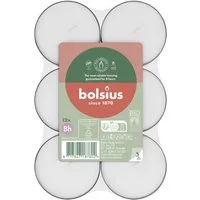 Bolsius Teelicht Bolsius Maxi-Teelichter weiß 8h 12er Pack