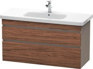 Duravit DuraStyle Waschtischunterbau wandhängend Nussbaum dunkel & Basalt Matt 1130x448x610 mm - DS6 DS649502143