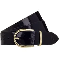 Tamaris Ledergürtel "Ellen Gold" 3 cm breit, klassische Dornschnalle in glänzendem Goldton