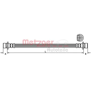 Metzger Bremsschlauch hinten rechts Honda Jazz 2