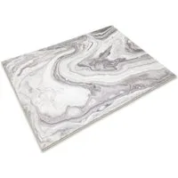Wecon home Badematte Jani, Höhe 5 mm, Polyester, rechteckig, Marmor Design, waschbar, rutschfest, schnell trocknend, Badteppich