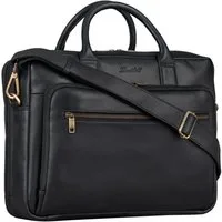 Benthill Aktentasche Echt Leder Laptoptasche Notebooktasche Umhängetasche Laptoptasche, Schultergurt / Umhängegurt Reißverschlussfach