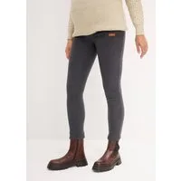 bonprix Umstandsleggings mit hellem Teddyfleece gefüttert, Skinny Fit, mit breitem Jerseybund