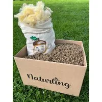 naturling Langzeitdünger Schafwollpellets Bio Dünger, Kombipaket, 3,5kg Schafwollpellets 100% Natur & 250g Schafwolle, organischer Langzeitdünger