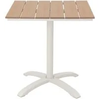 Schou Gartentisch Mads Garten-Cafétisch 70x70 cm Teak-Dekor.