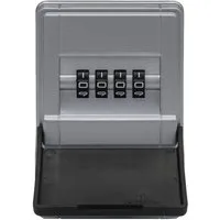 ABUS Schlüsselkasten KeyGarage™ 727 - Schlüsselbox zur Wandmontage - Mini - schwarz-silber (Mini), mit indiv. einstellbarem, 4-stelligem Zahlencode - ideal für das Büro