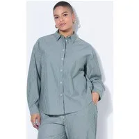 Studio Untold Hemdbluse Streifenhemd Oversize Shape Patch