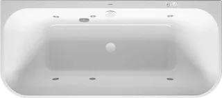 Duravit Happy D.2 Plus Whirlwanne Weiß / Graphit Supermatt 1800x800 mm - 760451800JS1000 760451800JS1000