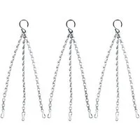 esschert design Übertopf Ersatzkette 37cm Blumenampel 3er Set Ampel Eisen Metallkette Korb