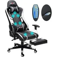 Douxlife Gaming-Stuhl (Ergonomischer Gaming Sessel mit Massagefunktion), 5 Massagemodi, Höhenverstellbar, Max150kg