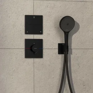 hansgrohe ShowerSelect Comfort E Ventil 15573670 UP, für 3 Verbraucher, mattschwarz