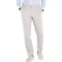 emilio adani Anzughose Herren Anzug-Hose aus Leinenmischqualität, Naturweiss