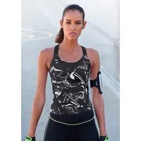 LASCANA ACTIVE Funktionsshirt Marble mit gekreuzten Trägern und Mesheinsätzen
